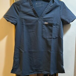 Figs XXS Quiet Navy Catarina Scrub Top